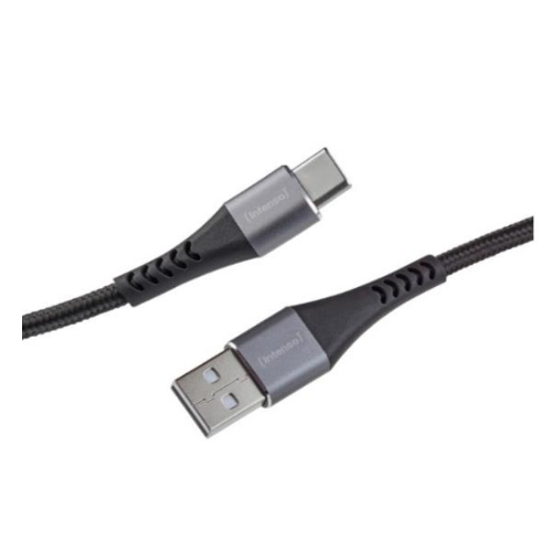 INTENSO CAVO INTRECCIATO DATI RICARICA USB-A USB-C 60 W Quick Charge 3.0 1 MT NERO