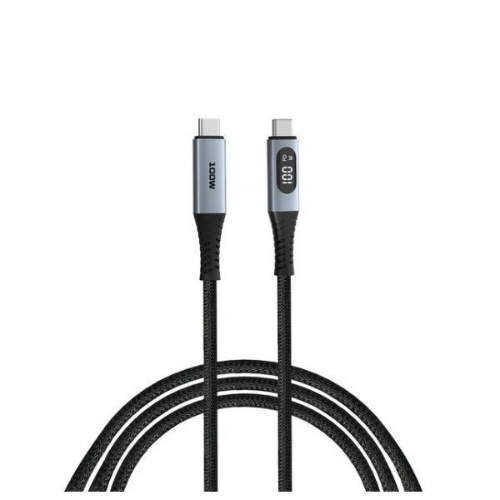 VERBATIM CAVO INTRECCIATO DATI RICARICA USB-C MASCHIO MASCHIO CON DISPLAY 100 W 1.2 MT NERO
