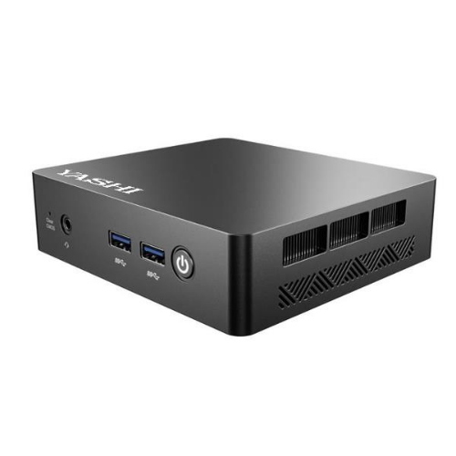 YASHI NUCKY NY338 MINI PC INTEL CELERON N5095 RAM 8GB-SSD 256GB NVMe-INTEL GRAPHICS-WI-FI 6 -WIN 11 PROF NERO