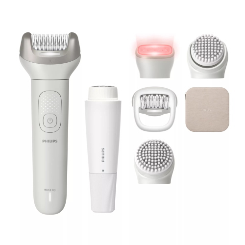 PHILIPS BEAUTY SET 9900 BRE738/00 SET BELLEZZA EPILATORE WET & DRY CORPO 32 PINZETTE
