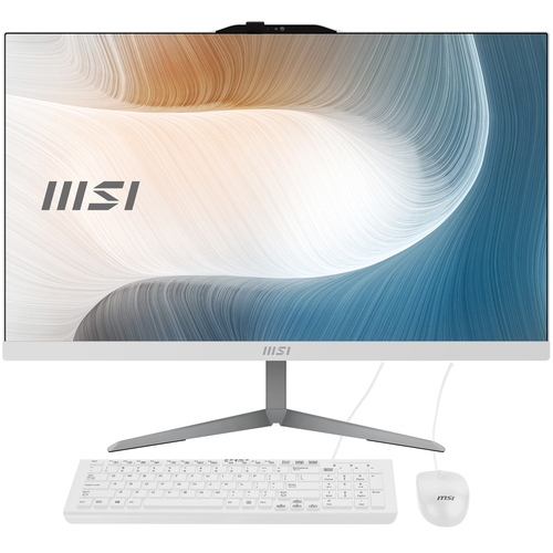 MSI MODERN AM242 1M-1220EU ALL IN ONE 23.8 FULL HD INTEL CORE 5 120U RAM 8GB-SSD 512GB NVMe-INTEL GRAPHICS-WI-FI 6E + GIGABIT LAN-ALTOPARLANTI WEB CAM-WIN 11 PROF BIANCO