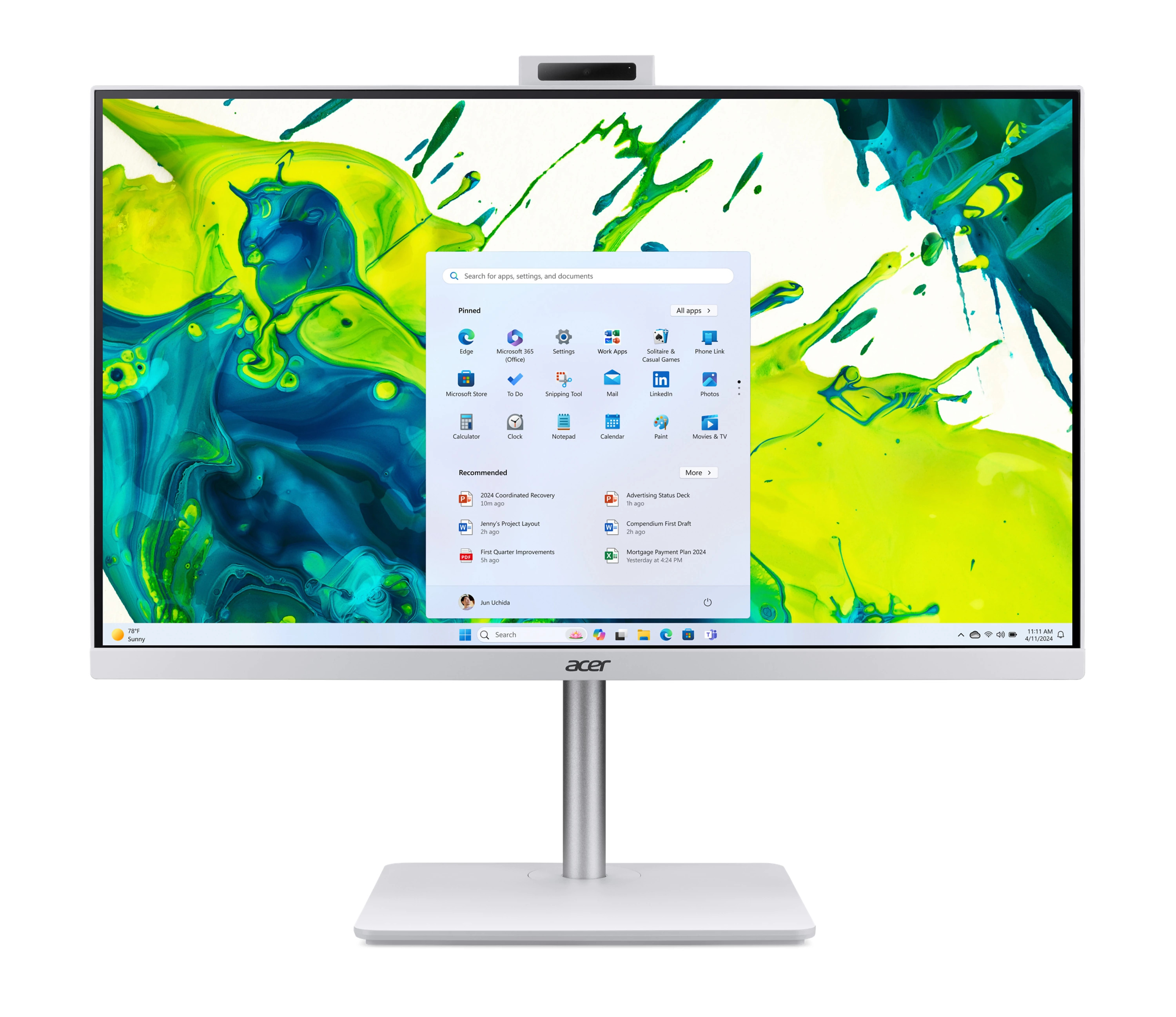 AIO 27 U5 8GB 512SSD W11H C27A U5-115U ASPIRE C27A-P1MTL